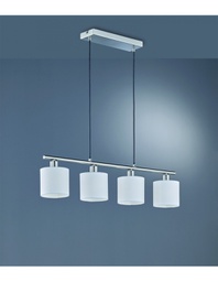 [TRIOR30334001] Sospensione 4 Luci Tommy Nichel L75 cm Trio Lighting