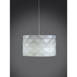 [PRISMA/S5/40/W] Sospensione 5 Luci Bianco in Metallo Cromato Cm. 40 x 25h