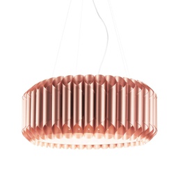 [LOU/S5/60/COP] Sospensione 5 Luci Copper in Metallo Cromato Cm. 60 x 31h