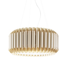 [LOU/S5/60/NGLD] Sospensione 5 Luci New Gold in Metallo Cromato Cm. 60 x 31h