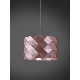 [PRISMA/S5/40/PKM] Sospensione 5 Luci Pink Metal in Metallo Cromato Cm. 40 x 25h