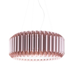 [LOU/S5/60/PKM] Sospensione 5 Luci Pink Metal in Metallo Cromato Cm. 60 x 13h