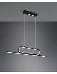 [TRIO327210332] Sospensione Nera Moderna Ufficio Aick Led Dimmerabile Trio Lighting