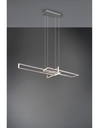 [TRIO320310307] Sospensione Salinas 3 Rettangoli Led 34w Nichel L110 cm Dimmerabile Trio Lighting