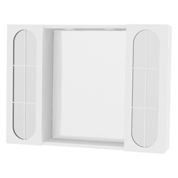 [DFL2061342] Specchiera Da Bagno Pensile Doppio 'Oltea' Art. 940 Led - Laccata Bianca