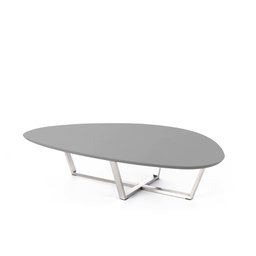[OM/372/GC] Tavolino in mdf grigio chiaro 140x80x32h cm