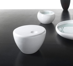 [OM/093/B] Tavolino in resina bianco 60x60x30h cm