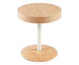 [CO/020/MA] Tavolino in rovere con top in legno e base in metallo