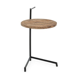 [B0746186] Tavolino legno e acciaio Walton  cm 38 x 44x 63 h