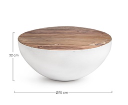 [B0745850] Tavolino moderno legno bianco Lancaster