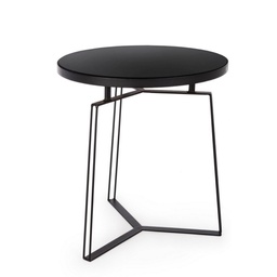 [B0746292] Tavolino nero in metallo stile design