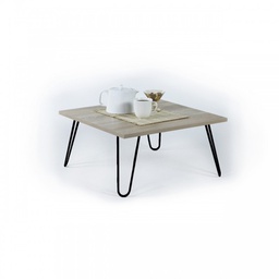 [FZ93748] Tavolino per colazione letto rovere nero cm 60x60x29 h