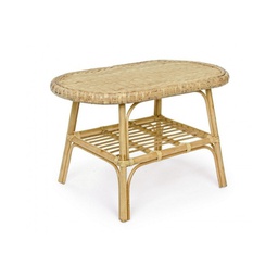 [B0691602] Tavolino per esterno in Rattan INES 80x50x h50 cm