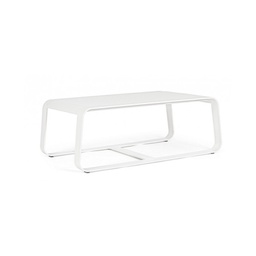 [B0663108] Tavolino per esterno in alluminio Bianco MERRIGAN 105x62x h38 cm