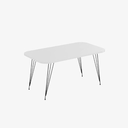 [FZ98915] Tavolino rettangolare Reeta bianco e gambe nere