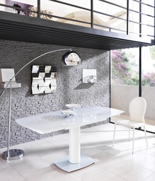 [OM/148/B] Tavolo Allungabile bianco 90 cm x 120-180 cm H. 76 cm