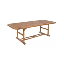 [B0805133] Tavolo Per esterno Noemi Allungabile in Legno 180-240x100x h 74cm