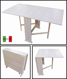 [20098288] Tavolo Susanna pieghevole bianco 75x145 cm