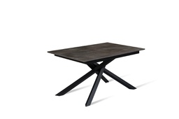 [OM/434/CG] Tavolo allungabile cemento grigio - nero 90 cm x 140- 190 cm H. 76 cm