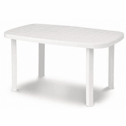 [333390] Tavolo da giardino in resina ovale bianco Otello 140x80x72 cm