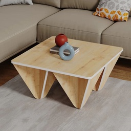 [FZ96998] Tavolo design Diamond quadrato da salotto rovere