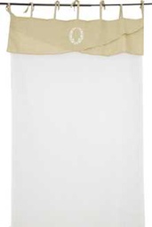 [V9121050000] Tenda bianca con balza beige cu-2092 cm. 140 x 260