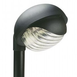 [SOV273/06] Testa-palo in termoplastico con diffusore in vetro stampato - Dimensioni: 60mm x 155mm - Alimentazione 230V - Potenza massima 60W nero