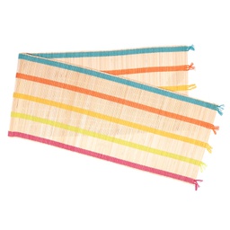 [V1305250000] Tovaglia runner bambu' multicolor rettangolare cm33x150