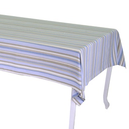 [V7906540000] Tovaglia stripe avio tinto in filo cm140x240