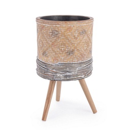 [B0780282] Vaso Dakar treppiede Magnesia 39h cm