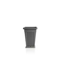 [BA31907] Vaso Piramide Grigio con Sottovaso
