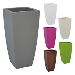 [DFL6126834] Vaso Quadro 'Stilo' Cm 33 X 33 X H 70 - 15 Lt. Marrone