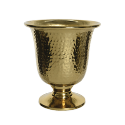 [20035814] Vaso alluminio oro lucido H25cm