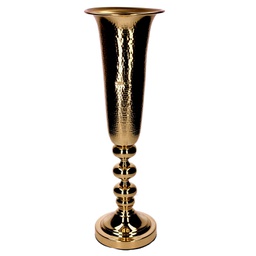 [V6142020000] Vaso metallo oro cm16x16h55