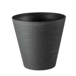 [20005887] Vaso per rinvaso nero con bordo arrotondato