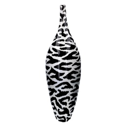 [V9211730000] Vaso zebrato bianco e nero fr-2120a cm ø32h100