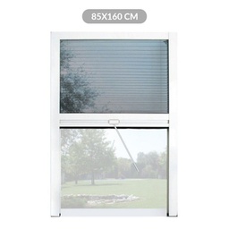 [8053323388876] Zanzariera verticale a plisse riducibile Bianca MELODIE 85x h160 cm