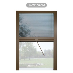[8053323388982] Zanzariera verticale a plisse riducibile Bronzo MELODIE 160x h160 cm