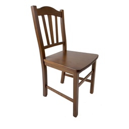 [1993645] Set da 2 Sedie in legno massello colore noce schienale decorato  46x51xh.95 cm