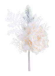 [B0939409] 10x Pick Peonia Ginny Avorio Innevato