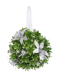 [B0934755] 12x Decorazione Sferica Bethany Argento D150