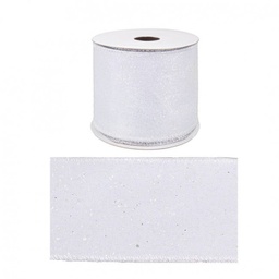 [B0922830] 12x Nastro Lux Bianco Glitter 4M Display12