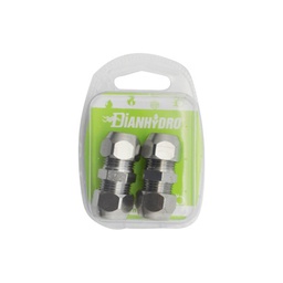 [1946759] 2 Pz Raccordi Diritti Doppi Con Dadi Conici Cromati Blister Pz.2 X (1/2X1/2) Diam.12 Faidf