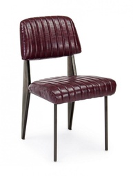 [B0746107] 2x Sedia Nelly Bordeaux Vintage  