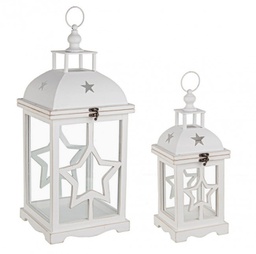 [B0926717] 2x Set2 Lanterna Isa Legno Bianco C