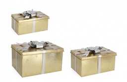 [B0970855] 2x Set3 Pacco Regalo Present Oro