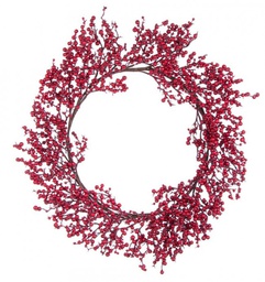 [B0934787] 4x Corona Delia Bacche Rosso D55