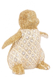 [B0927132] 4x Pinguino Rombi Seduto Oro