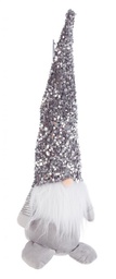 [B0934622] 6x Babbo Doddy Stand Grigio Glitter L
